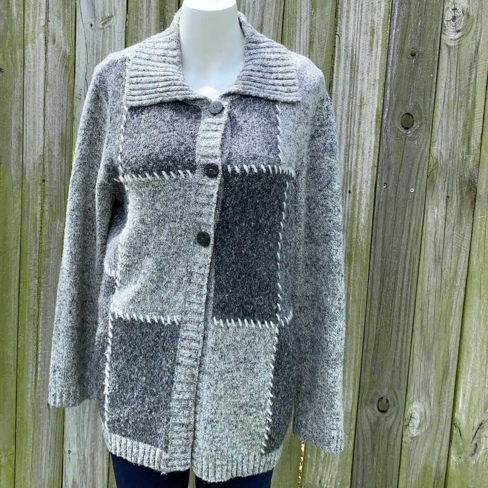 Alfred Dunner Cardigan/Sweater Grey
